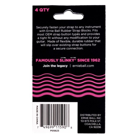 Ernie Ball 5623 Strap Blocks Pink