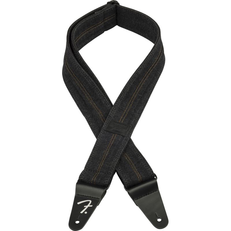 Fender x Wrangler Denim Strap Washed Black Stitch