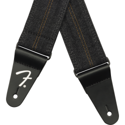 Fender x Wrangler Denim Strap Washed Black Stitch