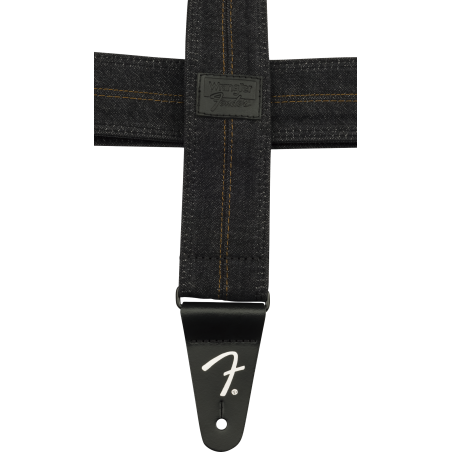 Fender x Wrangler Denim Strap Washed Black Stitch