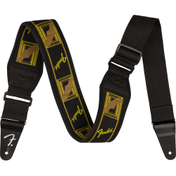 Fender Swell Neoprene Strap Blk/Ylw/Brn Mono 2.5"