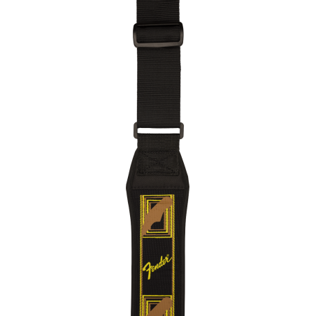 Fender Swell Neoprene Strap Blk/Ylw/Brn Mono 2.5"