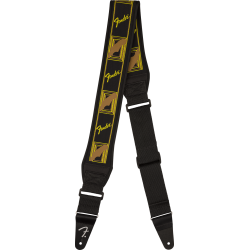 Fender Swell Neoprene Strap Blk/Ylw/Brn Mono 2.5"