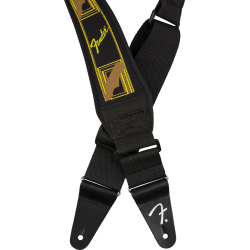 Fender Swell Neoprene Strap Blk/Ylw/Brn Mono 2.5"