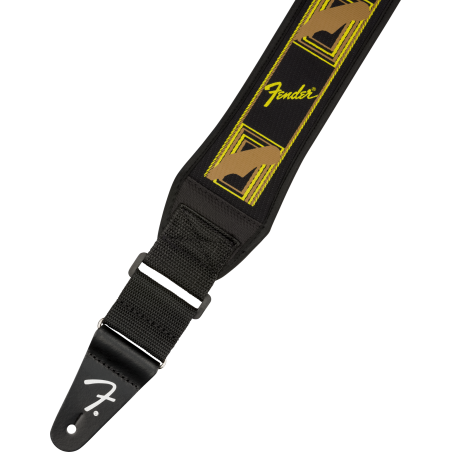 Fender Swell Neoprene Strap Blk/Ylw/Brn Mono 2.5"