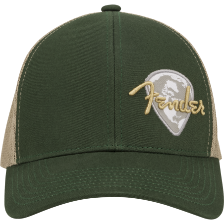 Fender Globe Pick Patch Hat Green/Khaki One Size