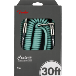 Fender Contour 30' Coiled Cable Sherwood Green