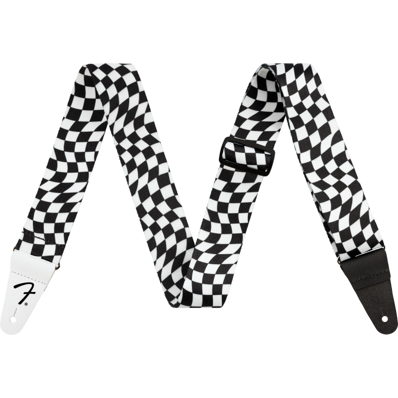 Fender Wavy Checkerboard Polyester Strap Black/White