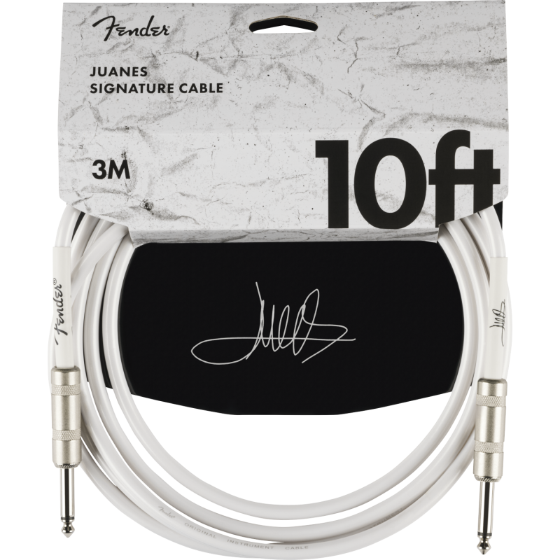 Fender Juanes 10' Instrument Cable Luna White