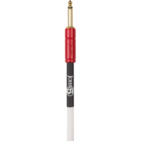 Fender John 5 Instrument Cable White and Red 10'