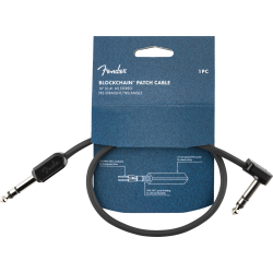 Fender Blockchain 16" Patch Cable Stereo TRS Straight/Angle