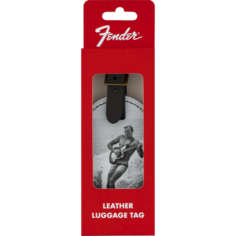 Fender Vintage Ad Luggage Tag Surfer