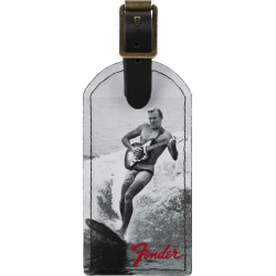 Fender Vintage Ad Luggage Tag Surfer