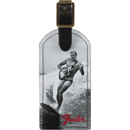 Fender Vintage Ad Luggage Tag Surfer