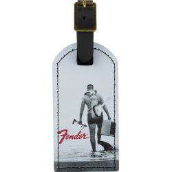 Fender Vintage Ad Luggage Tag Scuba Diver