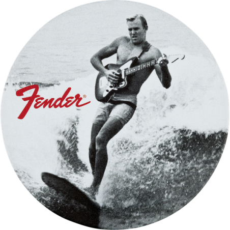 Fender Vintage Ads 4-Pk Coaster Set Black and White