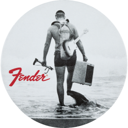 Fender Vintage Ads 4-Pk Coaster Set Black and White