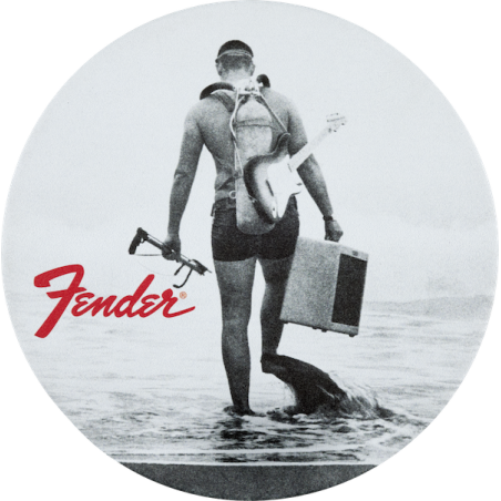 Fender Vintage Ads 4-Pk Coaster Set Black and White