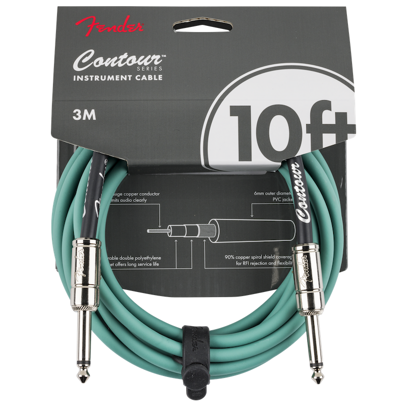 Fender Contour 10' Cable Sherwood Green