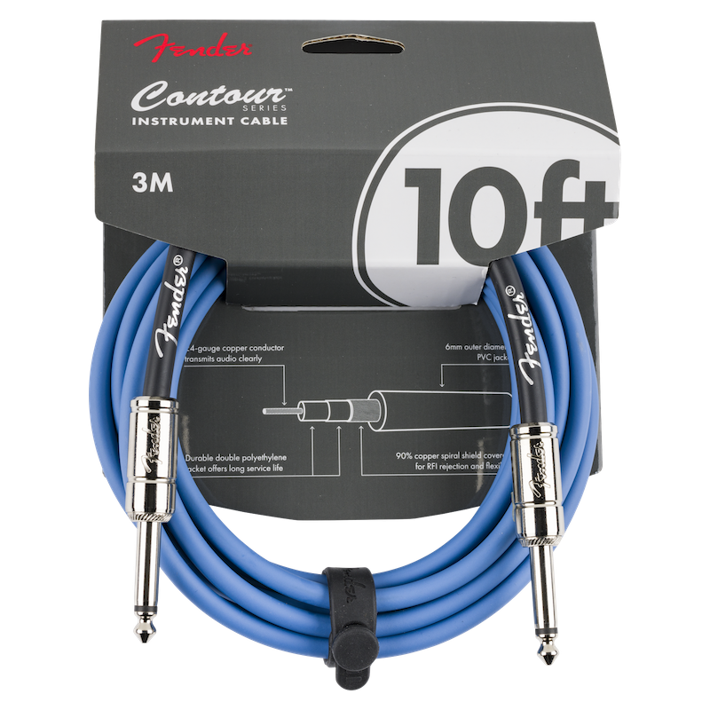 Fender Contour 10' Cable Lake Placid Blue