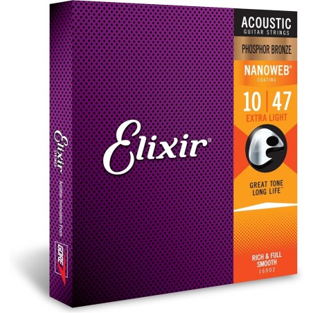 Elixir 16002 10-47 Extra-Light NANOWEB