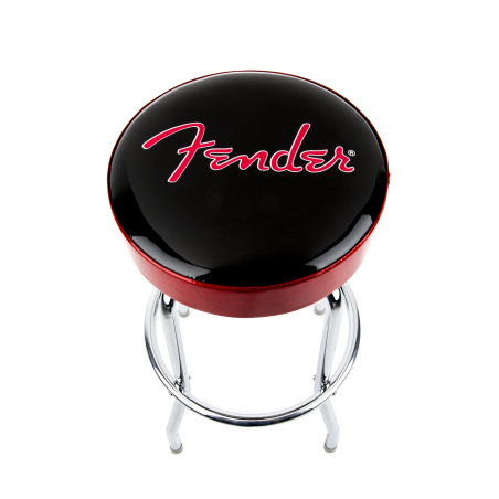 Fender Red Sparkle Logo Barstool Black/Red Sparkle 30"
