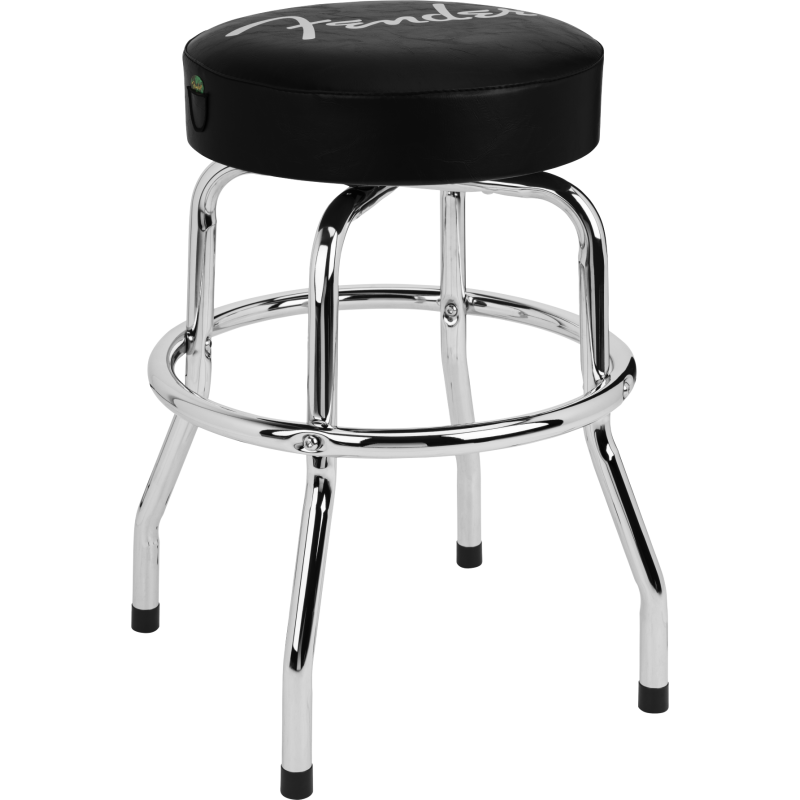 Fender Spaghetti Logo Pick Pouch Barstool Black/Chrome 24"