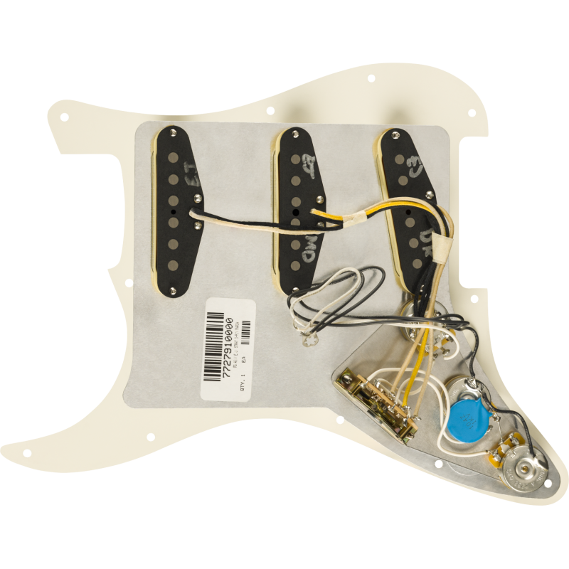 Fender Pre-Wired Strat Pickguard Eric Johnson Signature Parchment 11 Hole PG