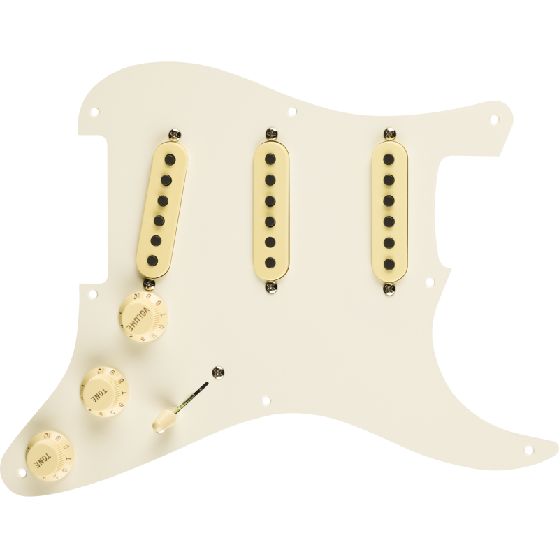 Fender Pre-Wired Strat Pickguard Eric Johnson Signature Parchment 8 Hole PG