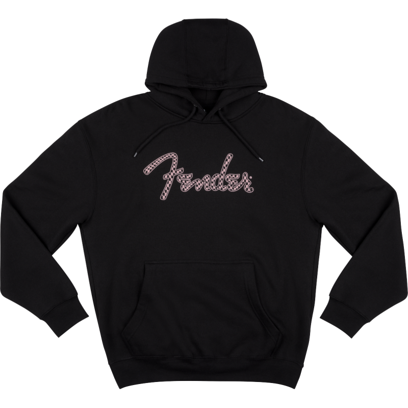 Fender Spaghetti Logo Wavy Checker Hoodie Pink Checker XXL