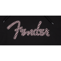 Fender Spaghetti Logo Wavy Checker Hoodie Pink Checker XXL