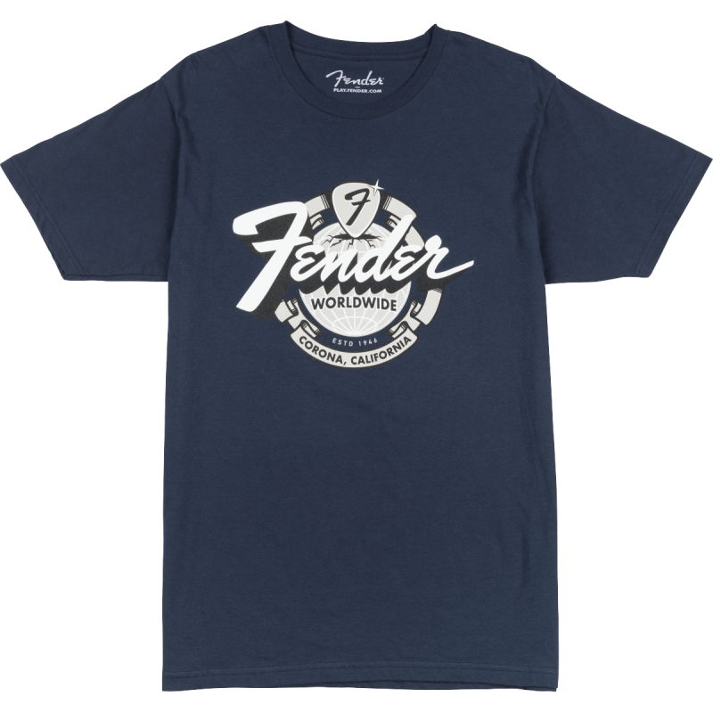 Fender World Wide Tee Vintage Navy L