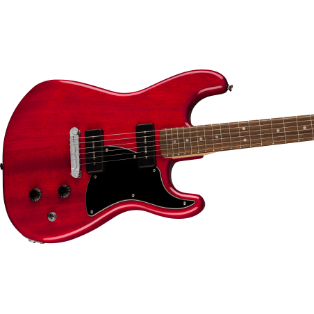 Squier Paranormal Strat-O-Sonic LRL BPG Crimson Red Transparent