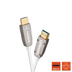 celexon UHD Optical Fiber HDMI 2.0b Active Cable 50m White