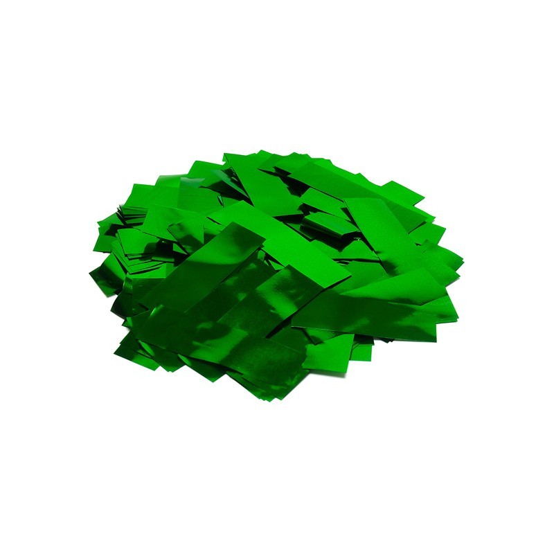 THE CONFETTI MAKER Slow-fall Metallic Confetti Rectangles Green 10 kg