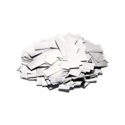 THE CONFETTI MAKER Slow-fall Metallic Confetti Rectangles Silver 10 kg