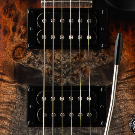 PRS SE Custom 24-08 Poplar Burl Limited Edition Charcoal Cherry Midnight Burst