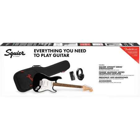 Squier Affinity Series Stratocaster Mustang Micro Pack Black