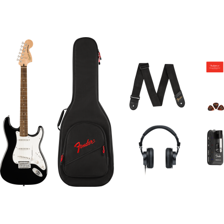 Squier Affinity Series Stratocaster Mustang Micro Pack Black