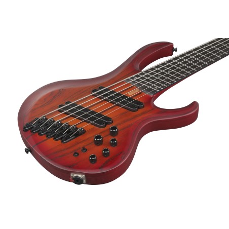 Ibanez BTB866MS-BRF Brown Topaz Burst Flat