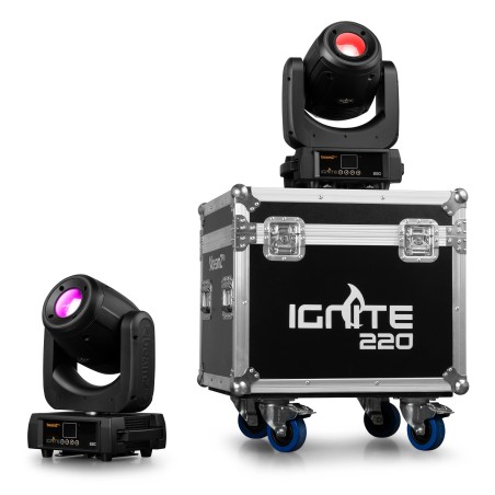 Beamz Ignite220 2pcs con flightcase