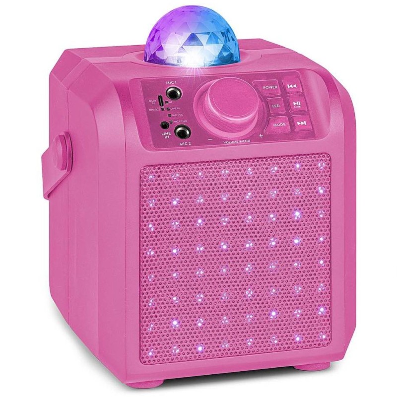 Fenton Kar55pkaraoke Sp.2mic.bt Led Jb Pnk
