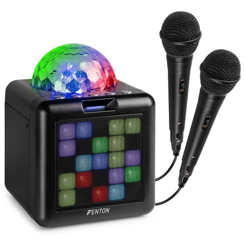 FENTON Kar15b Karaoke Sp.2mic.bt.led Batt Bl