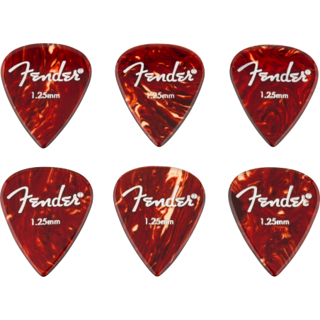 Fender Aero Acrylic Picks 6-count 1.25mm