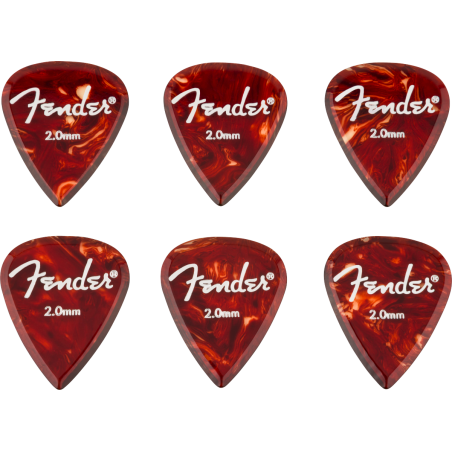 Fender Aero Acrylic Picks 6-count 2.0mm