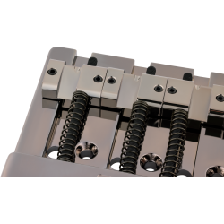 Fender HiMass String-Through 4-String Bass Bridge Assembly With Brass Saddles Black Chrome