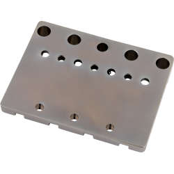 Fender HiMass String-Through 4-String Bass Bridge Assembly With Brass Saddles Black Chrome