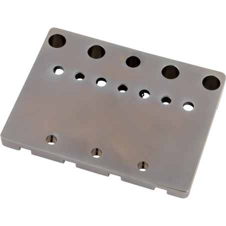 Fender HiMass String-Through 4-String Bass Bridge Assembly With Brass Saddles Black Chrome