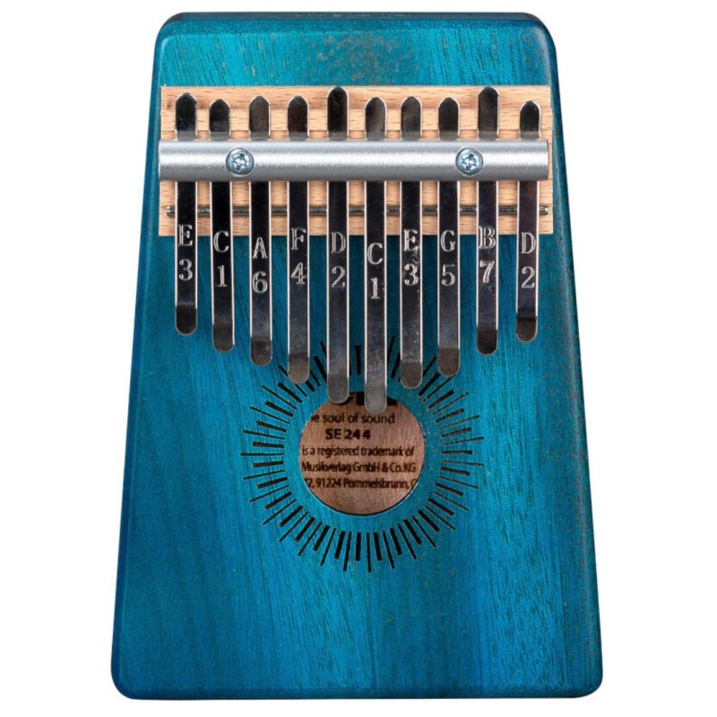 Sela Kalimba Mahogany 10 Tasti Blue