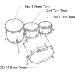 TAMA STAR Maple 22" Charcoal Brown Paraiso TM42RZSS-CBP